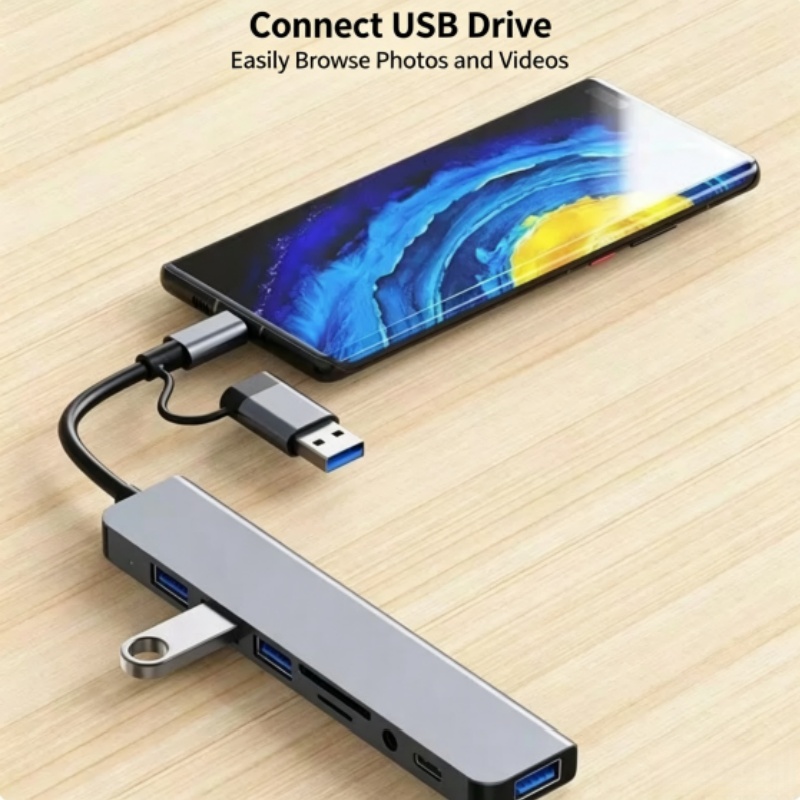 Dual-Head Type-C 8-in-1 Multi- - огляд і ціна Laptop Accessories Hub