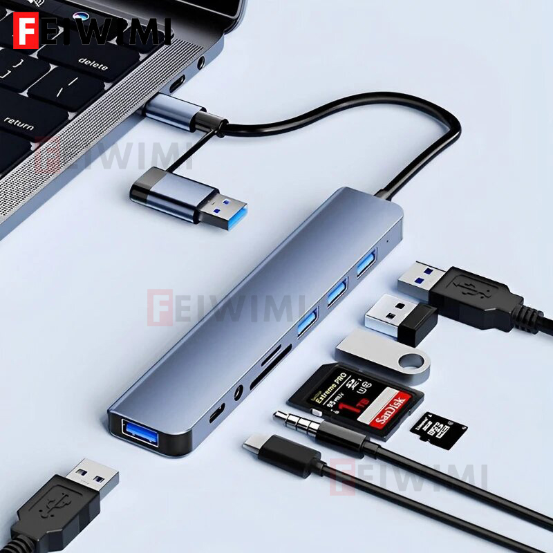 8 in 2 Port USB C Splitter USB - огляд і ціна Laptop Accessories Hub