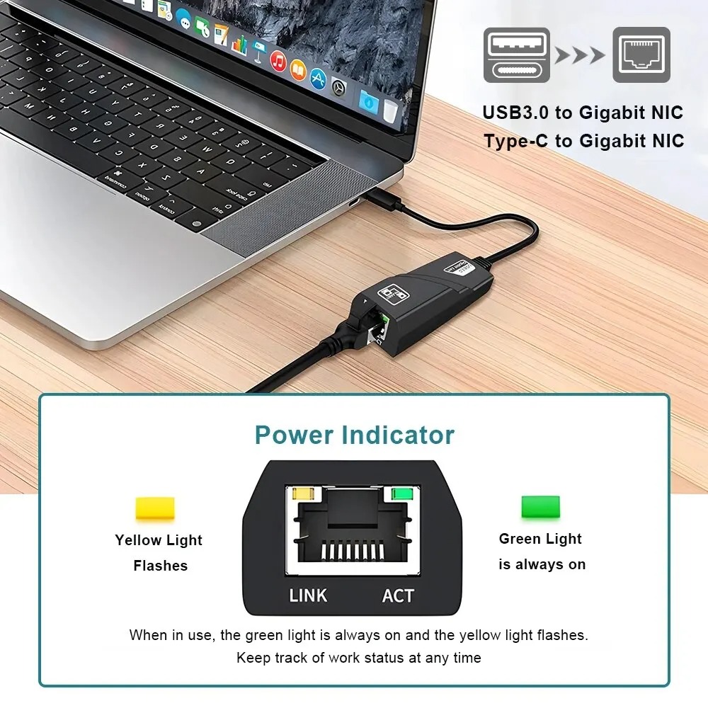 Wifi Adapter USB 3.0 HUB Ether - огляд і ціна Laptop Accessories Hub