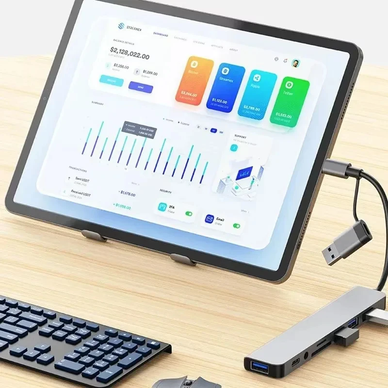 8 in 1 USB C Hub USB Splitter  - огляд і ціна Laptop Accessories Hub