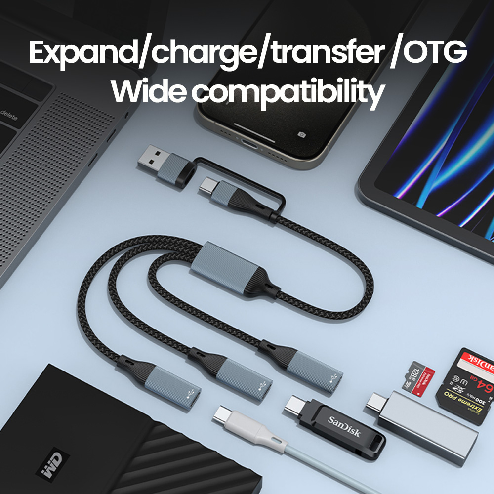3 in 1 Type C Hub USB Hub USB  - огляд і ціна Laptop Accessories Hub