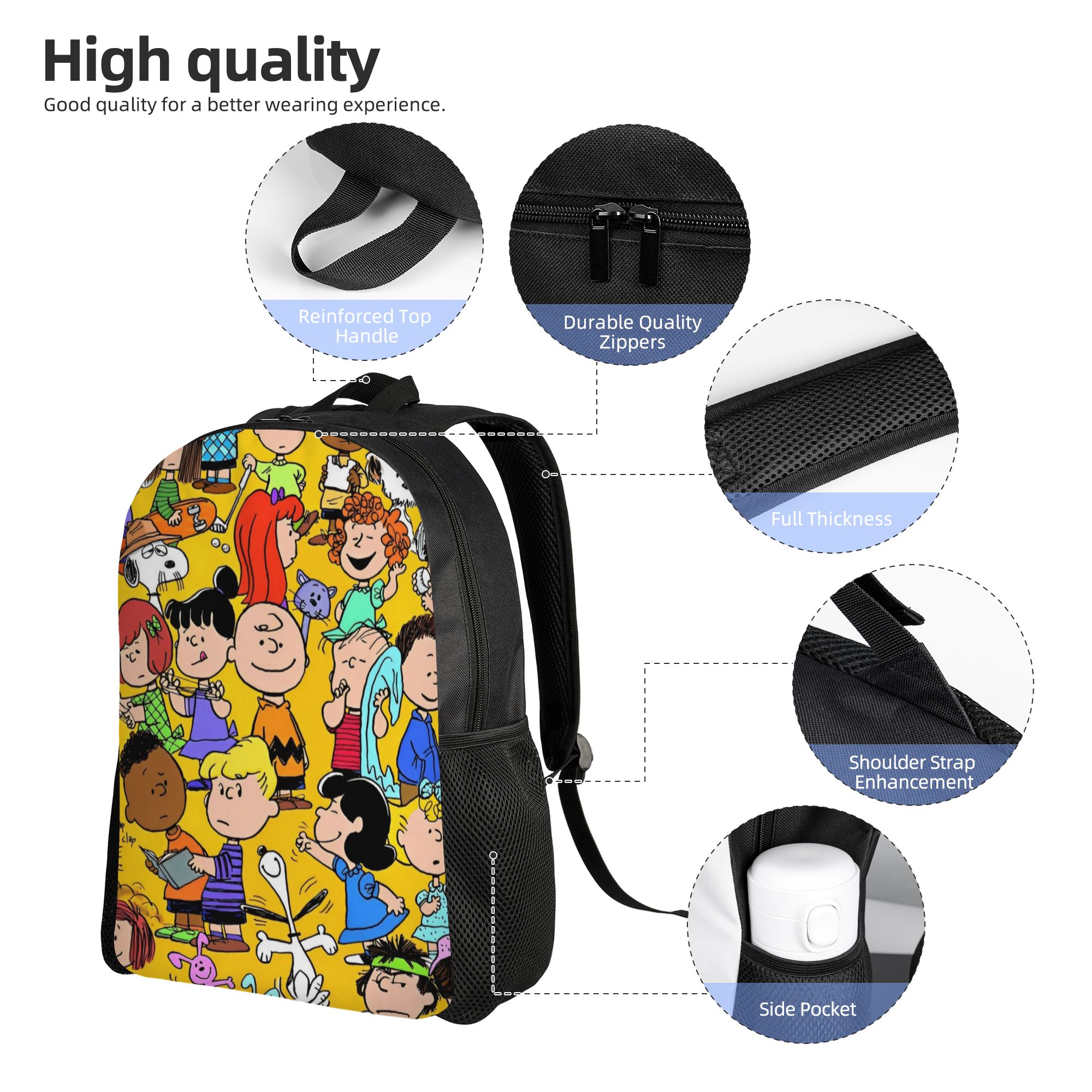 Snoopy Peanuts Fashion Backpac - огляд і ціна Laptop Accessories Bag For Men