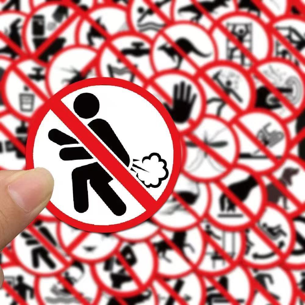 Funny Prohibition Symbols Stic - огляд і ціна Laptop Electronics Accessories