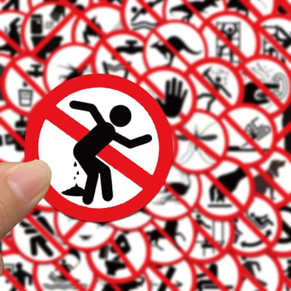 Funny Prohibition Symbols Stic - огляд і ціна Laptop Electronics Accessories