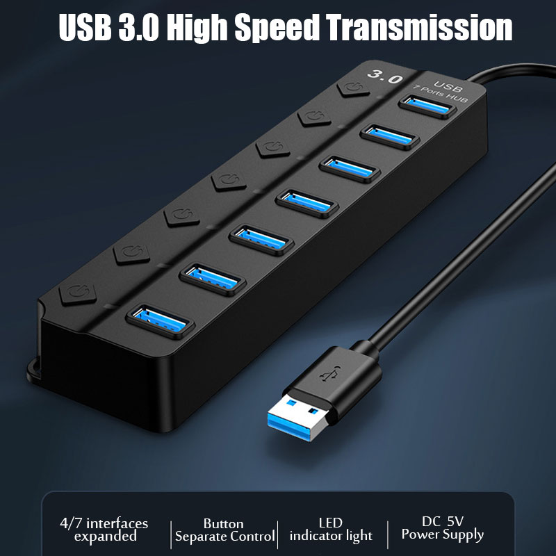 USB 3.0 Power Adapter 4/7 Port - огляд і ціна Laptop Accessories Hub